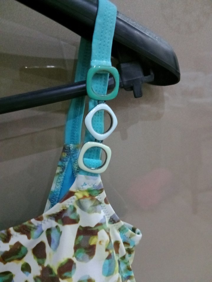 Boncuk Detaylı Turkuaz Desenli Kadın Mayo - Görsel 2