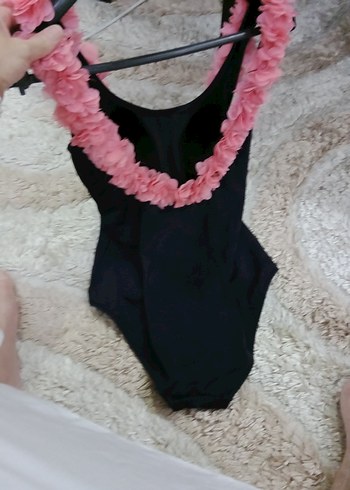 Pembe Fırfırlı Strappy Kadın Mayo - Görsel 4