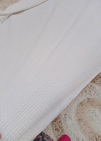 Beyaz Düz Dokulu pike - Görsel 4
