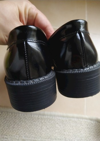 kız erkek Çocuk Siyah Rugan Loafer Ayakkabı - Görsel 6