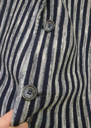 Gri Çizgili Erkek Ceket - Görsel 2