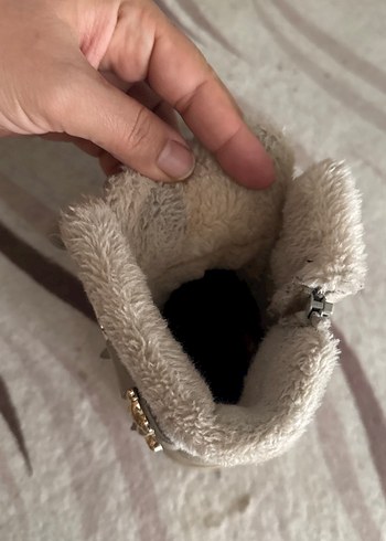 Bej Süet Kürklü çocuk Dolgu Topuk Bot - Görsel 7