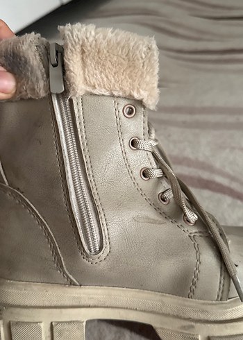 Bej Süet Kürklü çocuk Dolgu Topuk Bot - Görsel 5