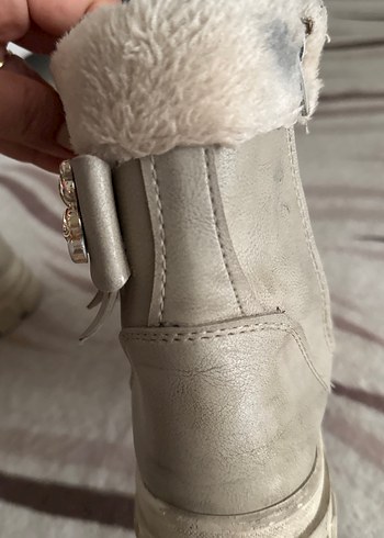 Bej Süet Kürklü çocuk Dolgu Topuk Bot - Görsel 4