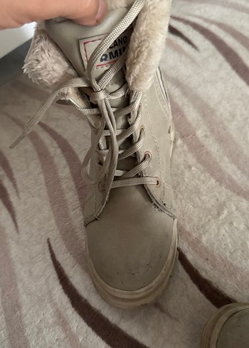 Bej Süet Kürklü çocuk Dolgu Topuk Bot - Görsel 8