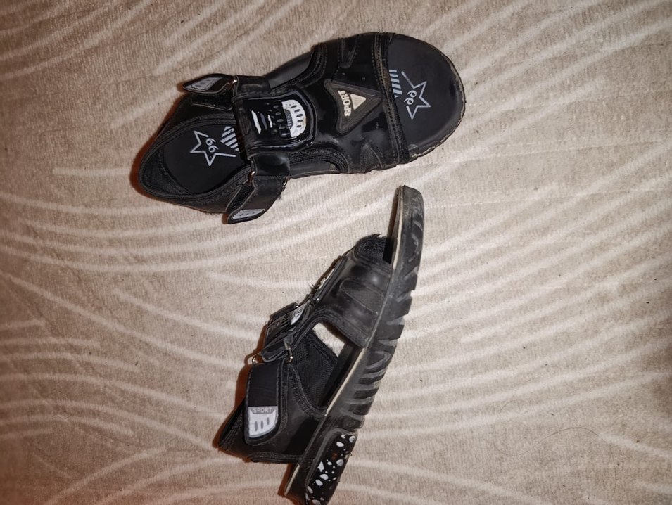 Erkek Siyah Rock Punk Kayışlı Terlik - Görsel 2