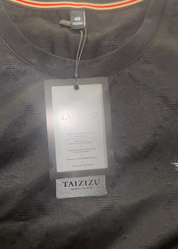 Siyah V Yaka Erkek Tişört - Görsel 4