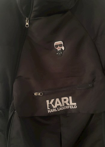 Karl Lagerfeld Siyah Fermuarlı Yelek - Görsel 2
