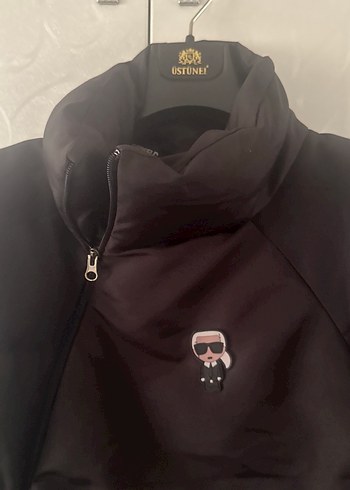 Karl Lagerfeld Siyah Fermuarlı Yelek - Görsel 3