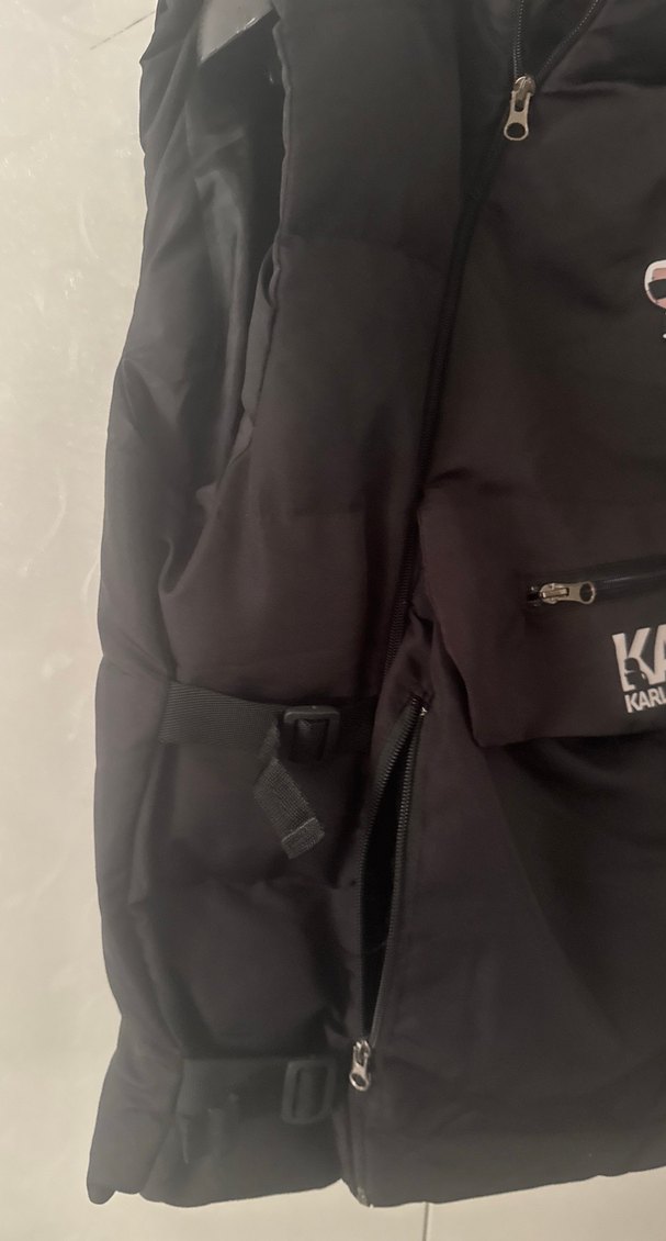 Karl Lagerfeld Siyah Fermuarlı Yelek - Görsel 5