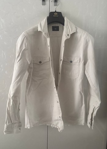 Düğmeli Beyaz Erkek Keten Gömlek - Görsel 2