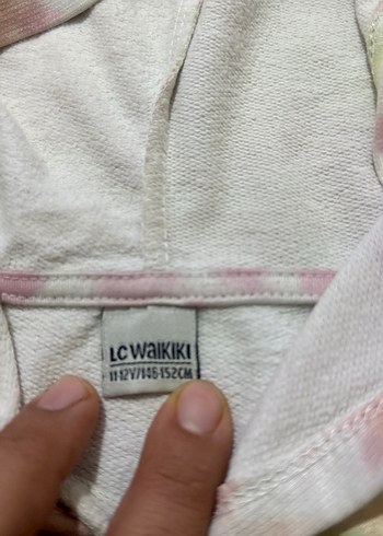 Kız Çocuk Kapüşonlu Batik Desen Sweatshirt - Görsel 3