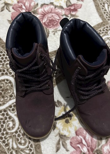 Kahverengi Süet Bağcıklı Topuklu Bot - Görsel 5