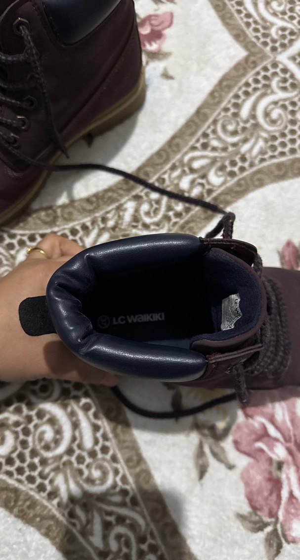 Kahverengi Süet Bağcıklı Topuklu Bot - Görsel 4