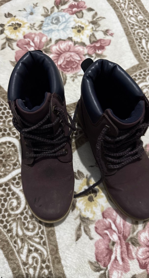 Kahverengi Süet Bağcıklı Topuklu Bot - Görsel 5