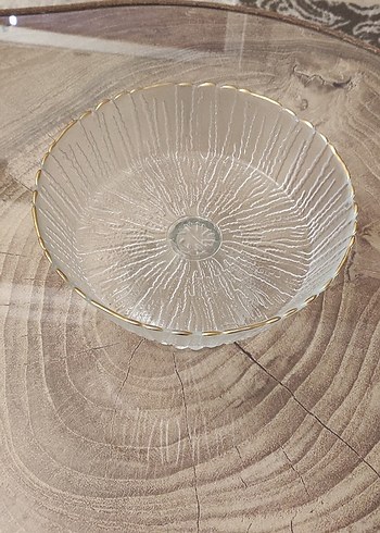 Altın yaldızlı cam ayaklı kase - Görsel 3