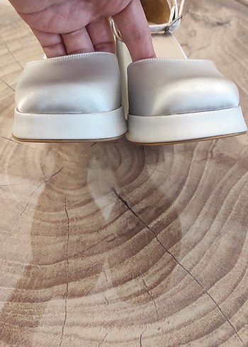 Açık gri Platform Topuklu Kadın Ayakkabı - Görsel 6