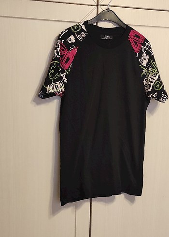 xs Beden Rock Punk Tarzı Baskılı Kısa Kollu Tişört