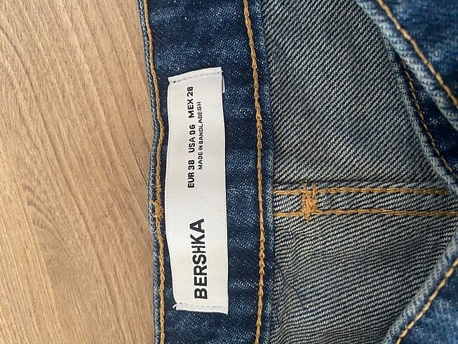 m Beden mavi Renk Bershka kot şort etek
