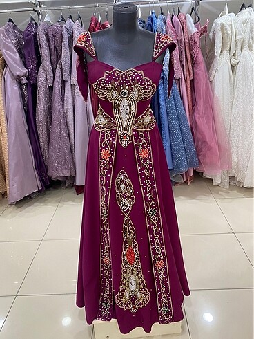 Tasarımcı Açık bindallı kaftan