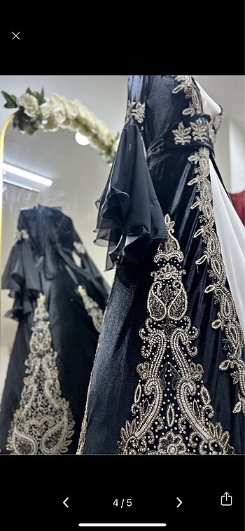 l Beden siyah Renk Siyah bindallı kaftan kınalık