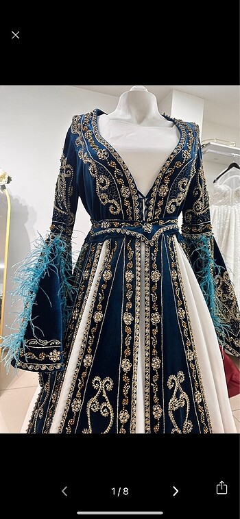 Bindallı kaftan kınalık