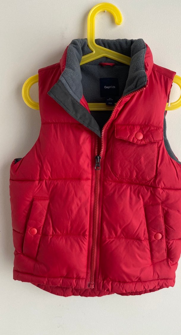 Kırmızı Fermuarlı Erkek Çocuk Yeleği - Görsel 3