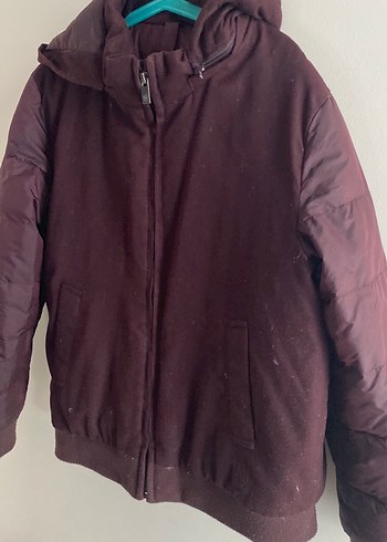 Bordo Fermuarlı Çocuk Ceket - Görsel 2