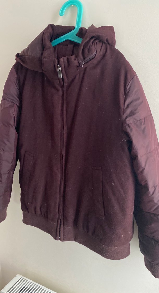 Bordo Fermuarlı Çocuk Ceket - Görsel 2