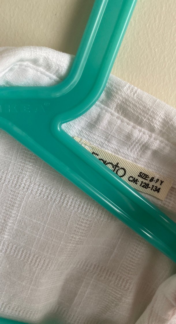 Beyaz Keten Düğmeli Erkek Çocuk Gömlek - Görsel 3