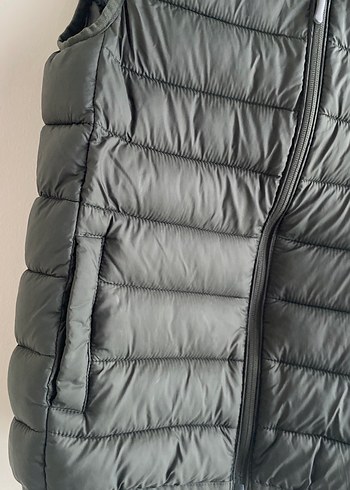 Haki Yeşil Fermuarlı Erkek Yelek - Görsel 3