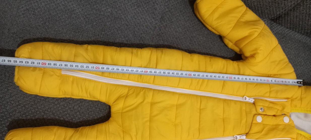 Sarı Fermuarlı Bebek Kayak Tulumu - Görsel 2