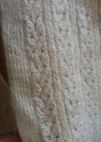 Kadın krem Örgü Kolsuz Yelek - Görsel 2