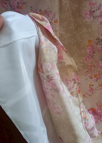 Bej Çiçekli Midi Etek - Görsel 2