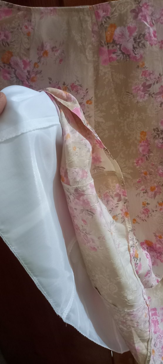 Bej Çiçekli Midi Etek - Görsel 2