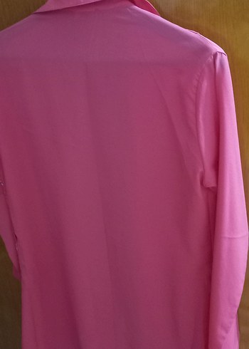 Pembe Desenli Bohem Kadın Gömlek - Görsel 4