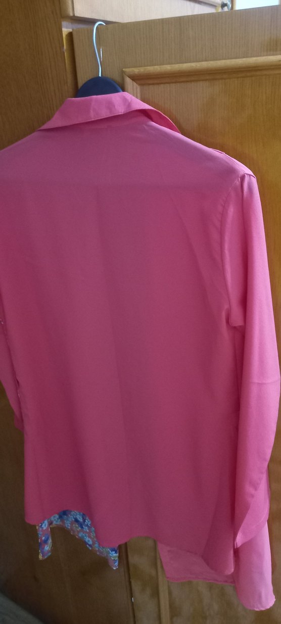 Pembe Desenli Bohem Kadın Gömlek - Görsel 4