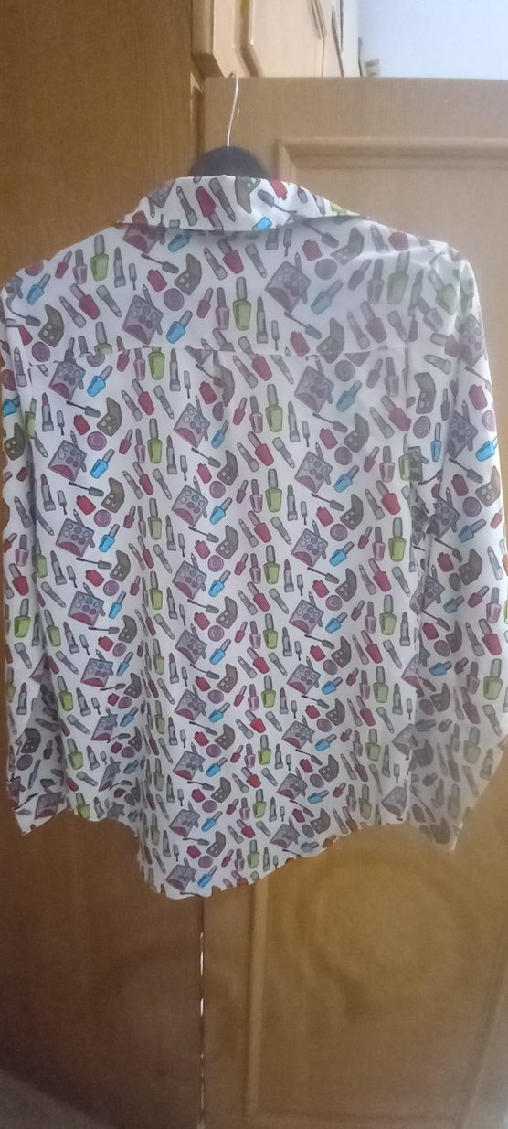 Çok Renkli Desenli Uzun Kollu Kadın Gömlek - Görsel 2