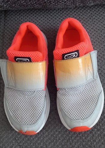 Çocuk Gri Spor Ayakkabı Velcro Kapatma