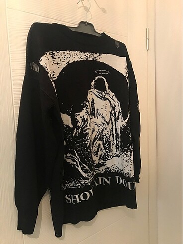 Diğer Touz Harajuku Priest Salvation Printed Siyah Unisex Yırtıklı Tri
