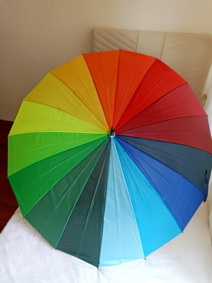 Kadın Renkli Pilili Şemsiye - Görsel 3