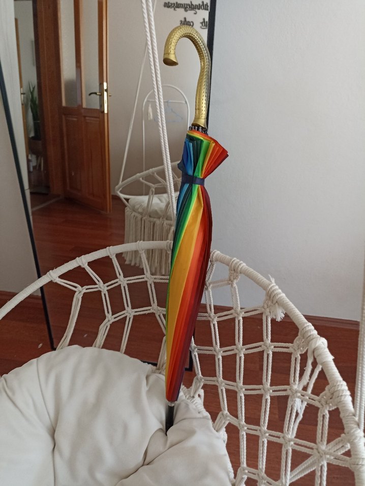 Kadın Renkli Pilili Şemsiye - Görsel 5