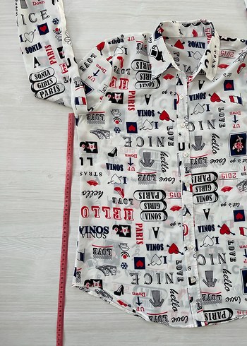 Desenli Şifon Gömlek - Görsel 2