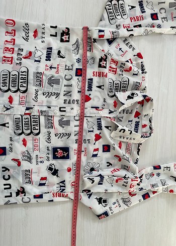 Desenli Şifon Gömlek - Görsel 3