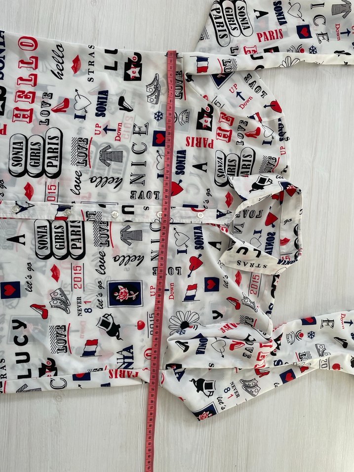 Desenli Şifon Gömlek - Görsel 3