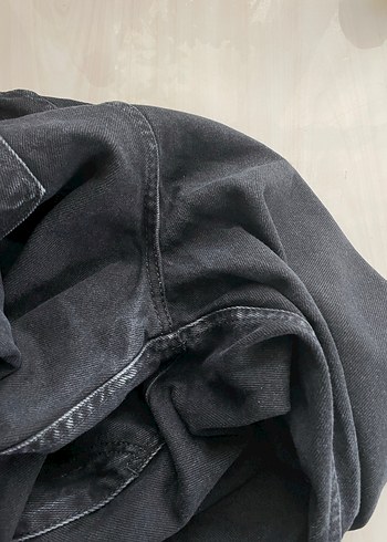 Kadın Siyah Bol Kesim Denim Pantolon - Görsel 5