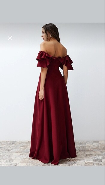 Trendyol & Milla Bordo Abiye Elbise
