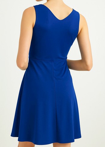 adL Night Zoom Saks Mavi Elbise - Görsel 3