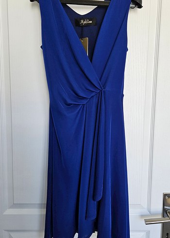 adL Night Zoom Saks Mavi Elbise - Görsel 4