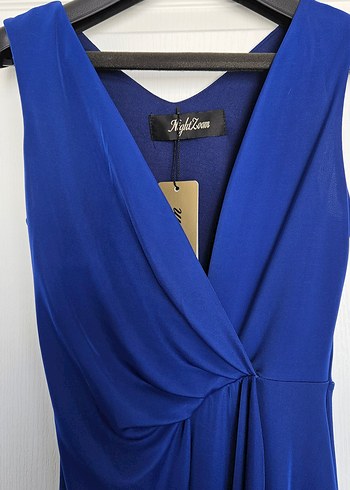 adL Night Zoom Saks Mavi Elbise - Görsel 5